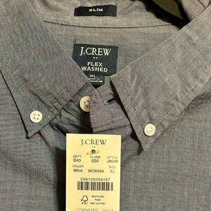 J. Crew Men's Flex Washed Shirt in Gray